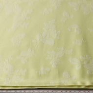 b6129-60-1 120x220黄緑白花プリントサテンクロス