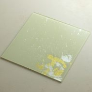 g3060-210-1 27.3x27.3クリームガラス金銀チラシ角皿