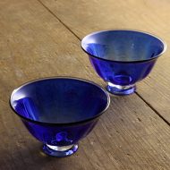 g4031-200-3 φ11.5x6.5藍ガラス鉢(中山孝志)