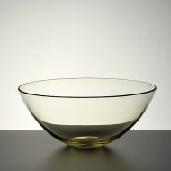 g4159-100-1 φ12.0x4.9手吹き縁黄ラインガラス鉢