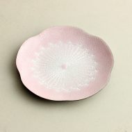 w1603-45-1*φ11.7梅七宝焼き小皿 ピンク