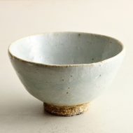 w4368-90-1 φ13.3x7.5淡青ガラス釉ご飯茶碗