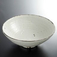w7027-90-1 φ18.0x6.7粉引き縁黒ライン鉢