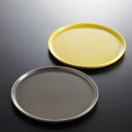 y1007-50-1 φ18.0Do ケーキ平皿 黄 グレー