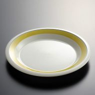 y1057-90-1 φ17.0ARABIA黄ラインビンテージ皿