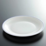 y1109-25-1 φ19.3青ライン白ケーキ皿