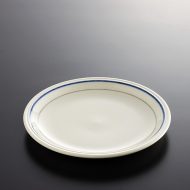 y1175-30-2 φ16.8アンティーク青/グレーラインケーキ皿COLORDLL