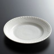 y1525-60-2 φ17.0ホワイトフルーテッドハーフレースパン皿