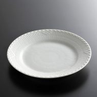 y1583-80-2 φ24.0ホワイトフル-テッドハ^フレースケーキ皿